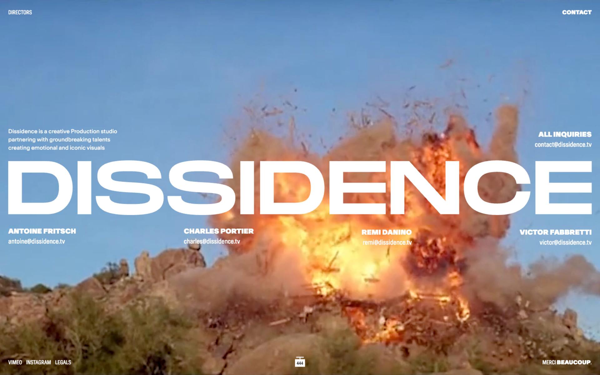 Studio Beaucoup • Création du site web de Dissidence