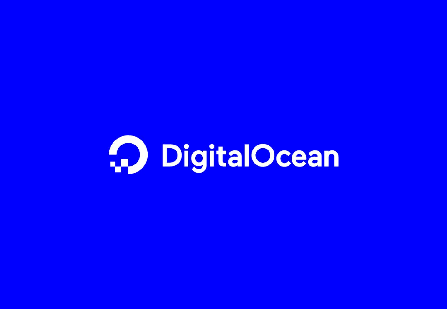 logo hébergeur digital ocean sur fond bleu